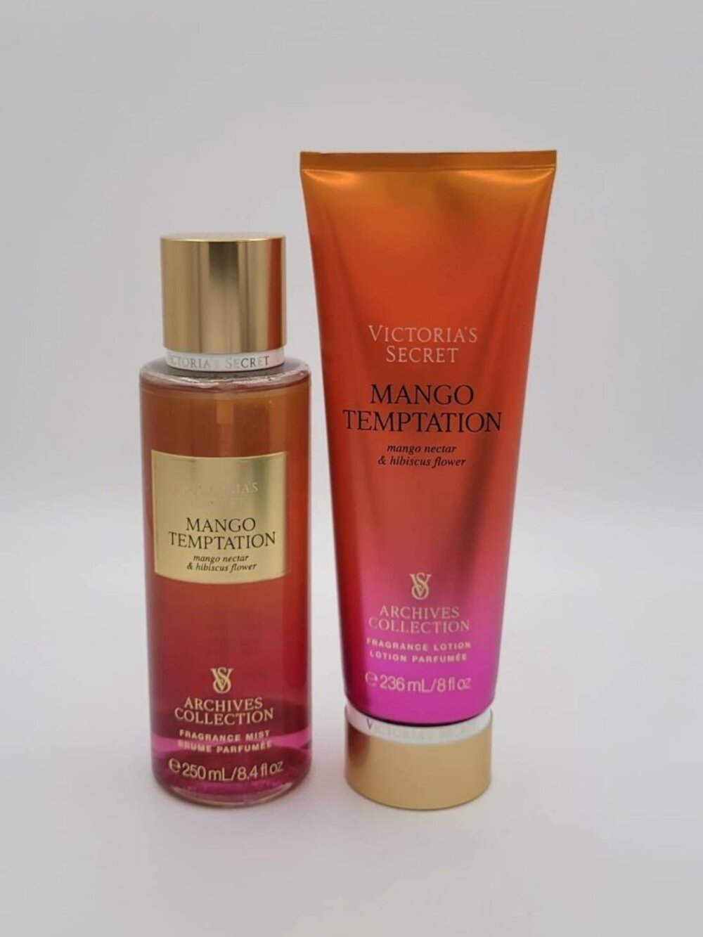 Victoria's Secret Mango Temptation Body Mist Spray & Body Lotion Set of 2 - NWT